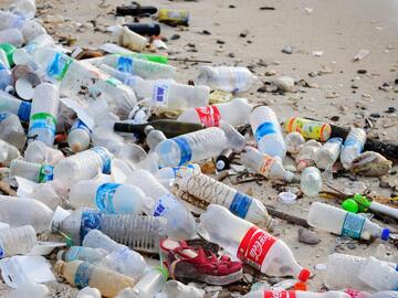 Plastic in ocean